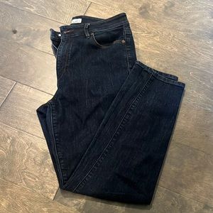 Loft curvy high waist skinny ankle denim in dark wash